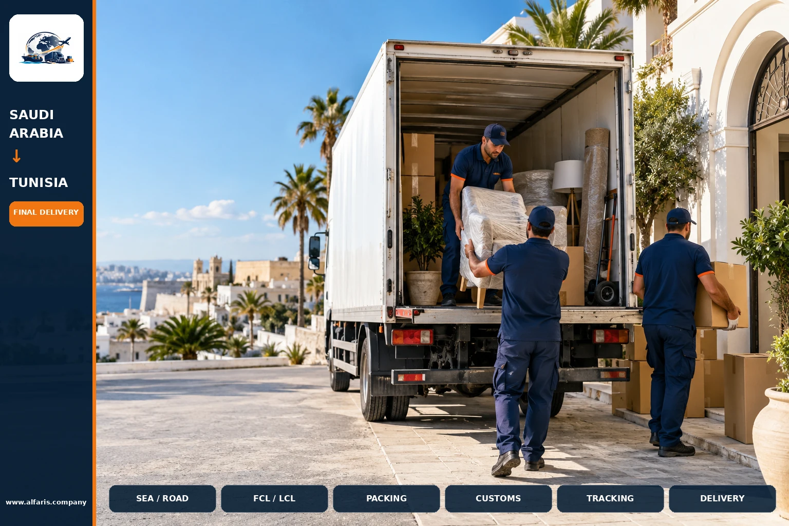 Delivery of shipments in Tunisia