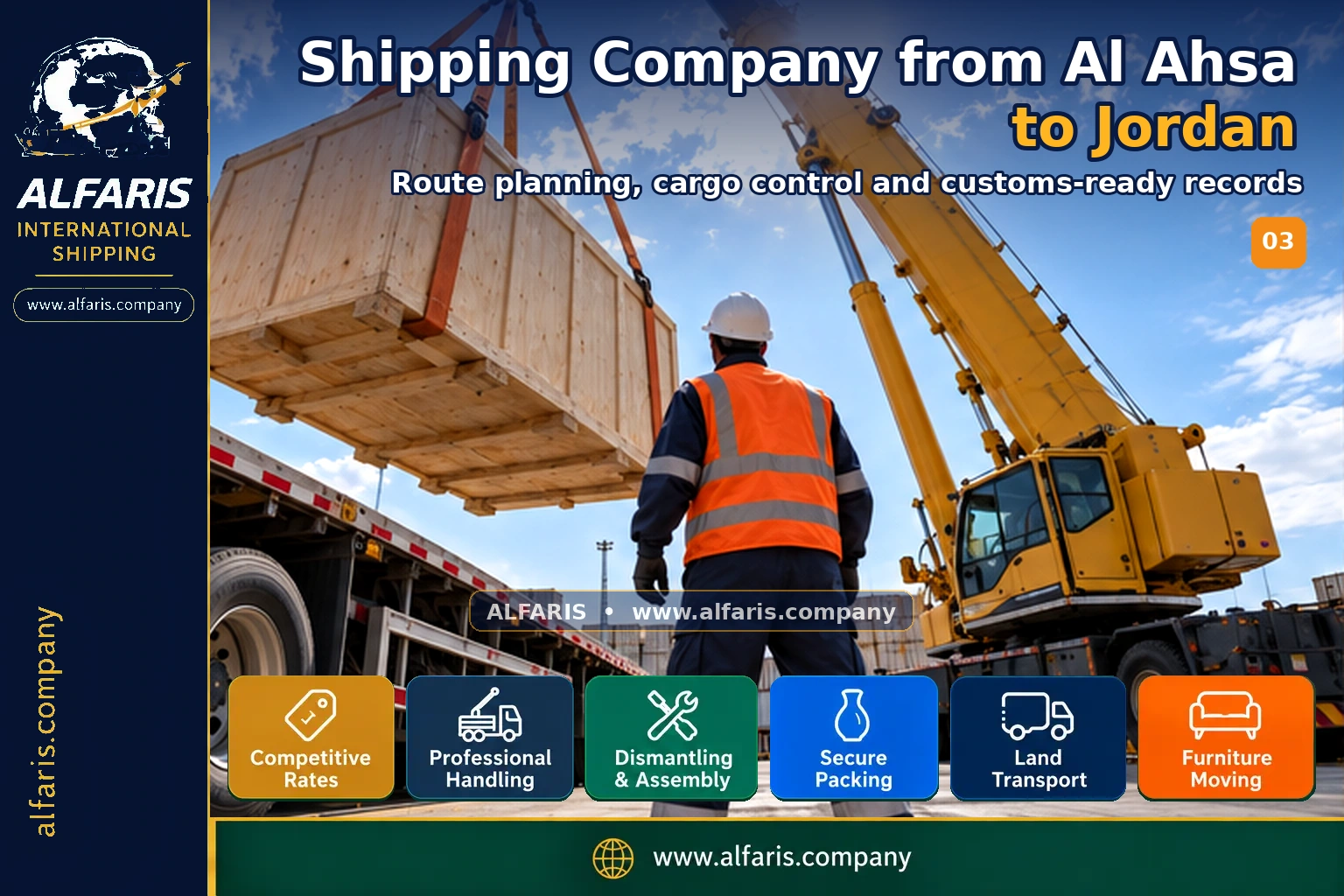 Furniture packaging for shipping to Jordan Furniture packaging for shipping to Jordan