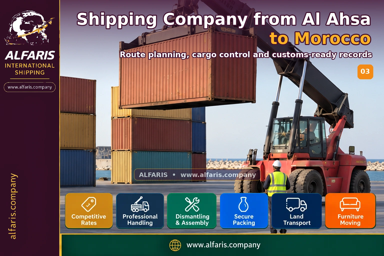 Furniture packaging for shipping to Morocco