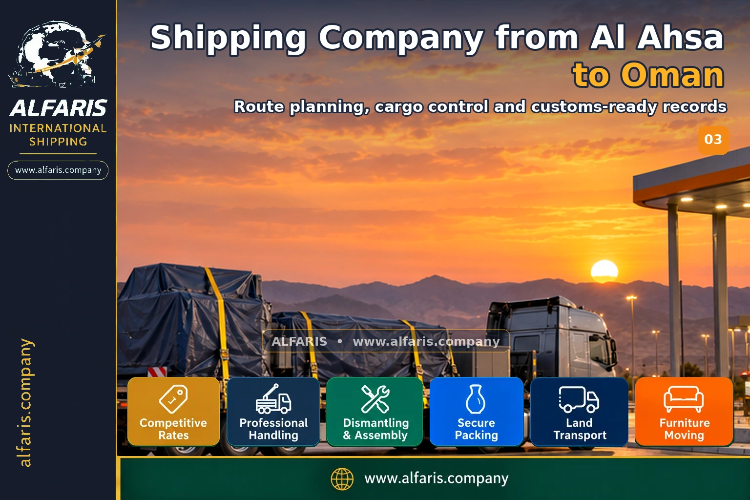 Furniture packaging for shipping to Oman