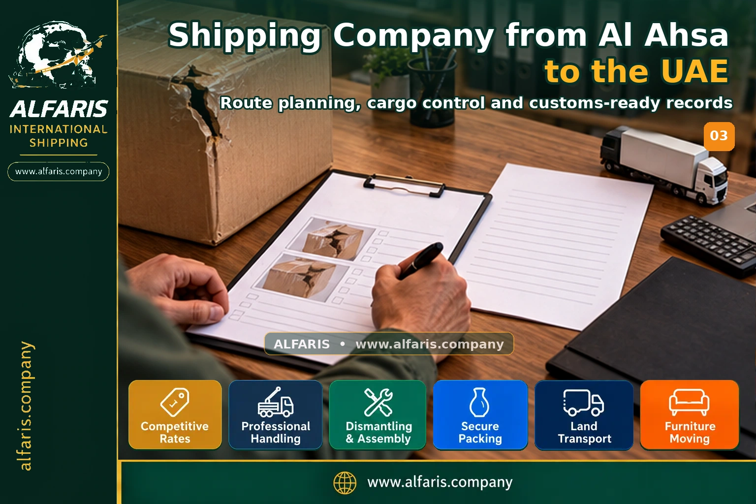 Furniture packaging for shipping to the UAE