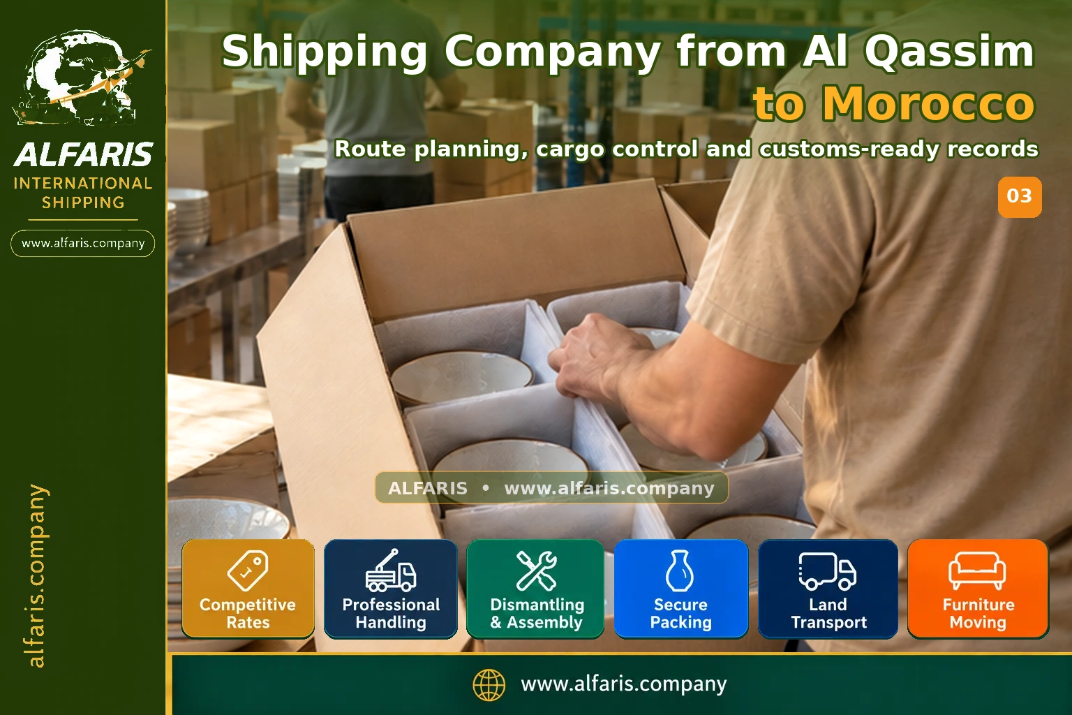 Furniture packaging for shipping to Morocco