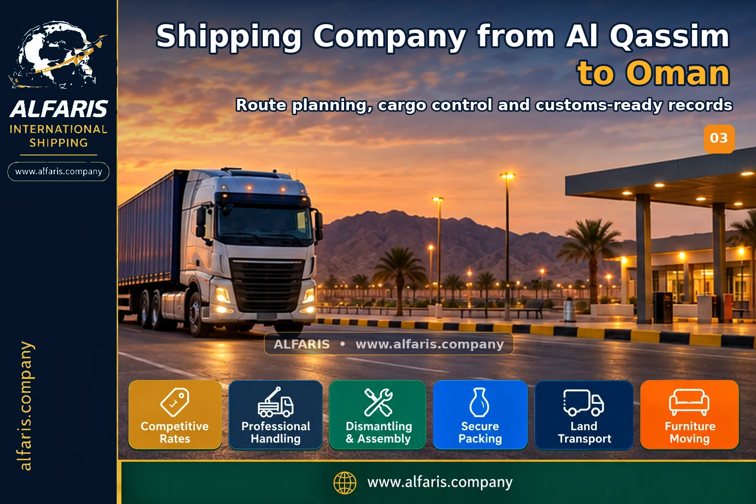 Furniture packaging for shipping to Oman