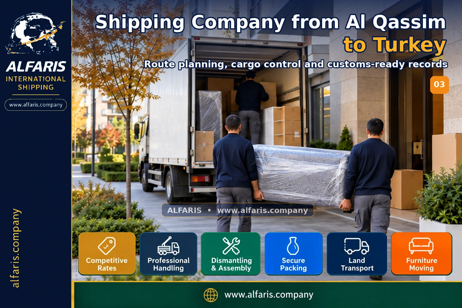 Furniture packaging for shipping to Turkey
