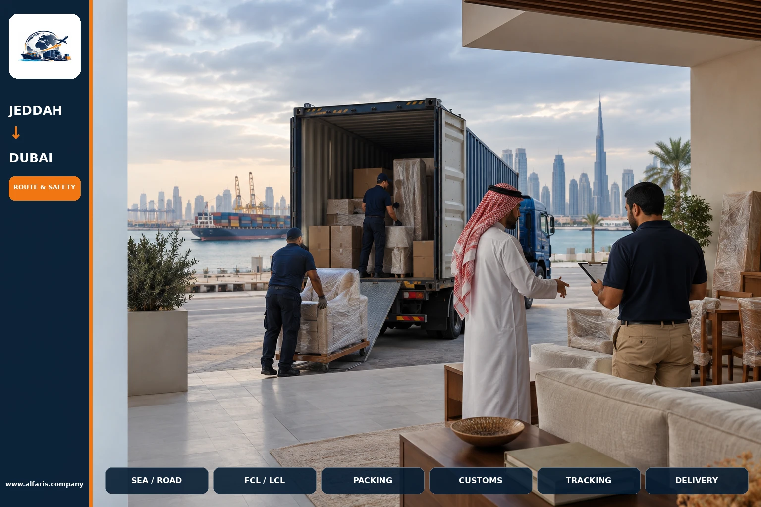Furniture packaging for shipping to the UAE