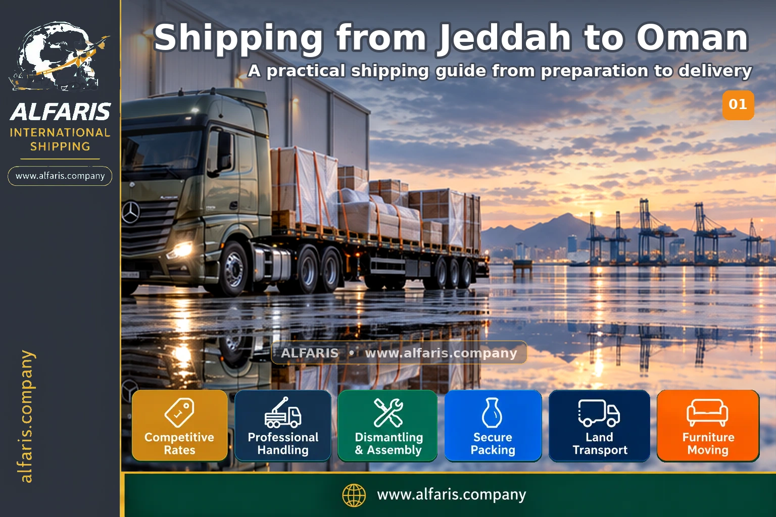 Shipping from jeddah to oman — service overview