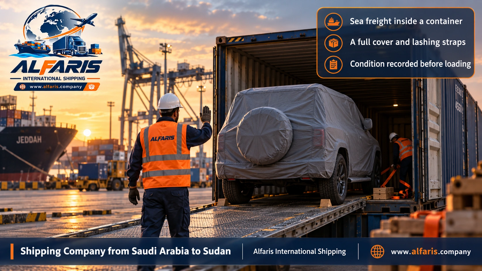 Car shipping from Saudi Arabia to Sudan